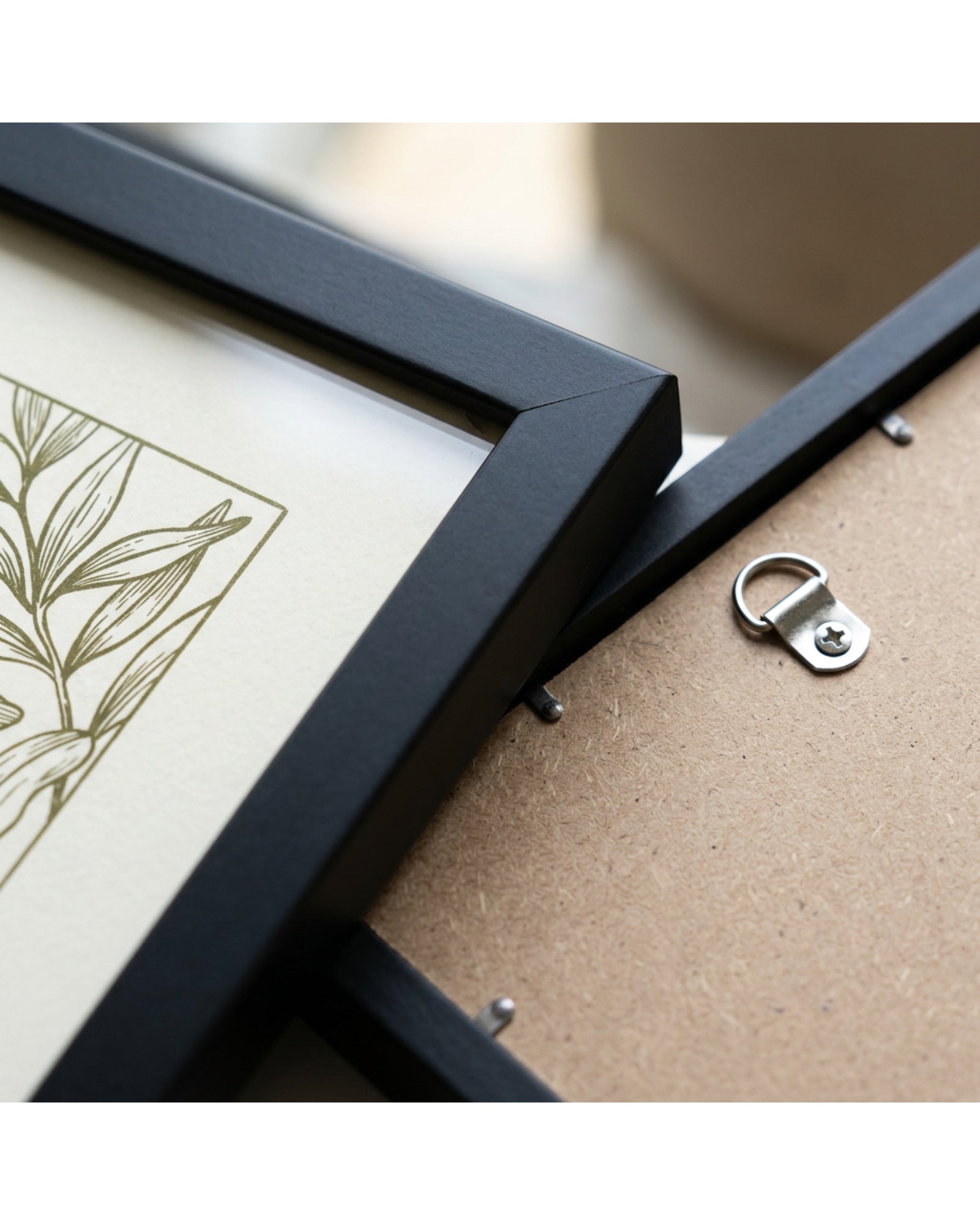 Stuep Botanical Wall Art Triptych 12 x 16 in Black Frames Set of 3 - Detail view